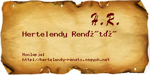 Hertelendy Renátó névjegykártya