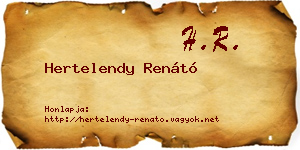 Hertelendy Renátó névjegykártya