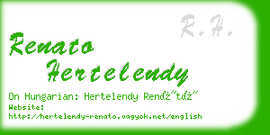 renato hertelendy business card